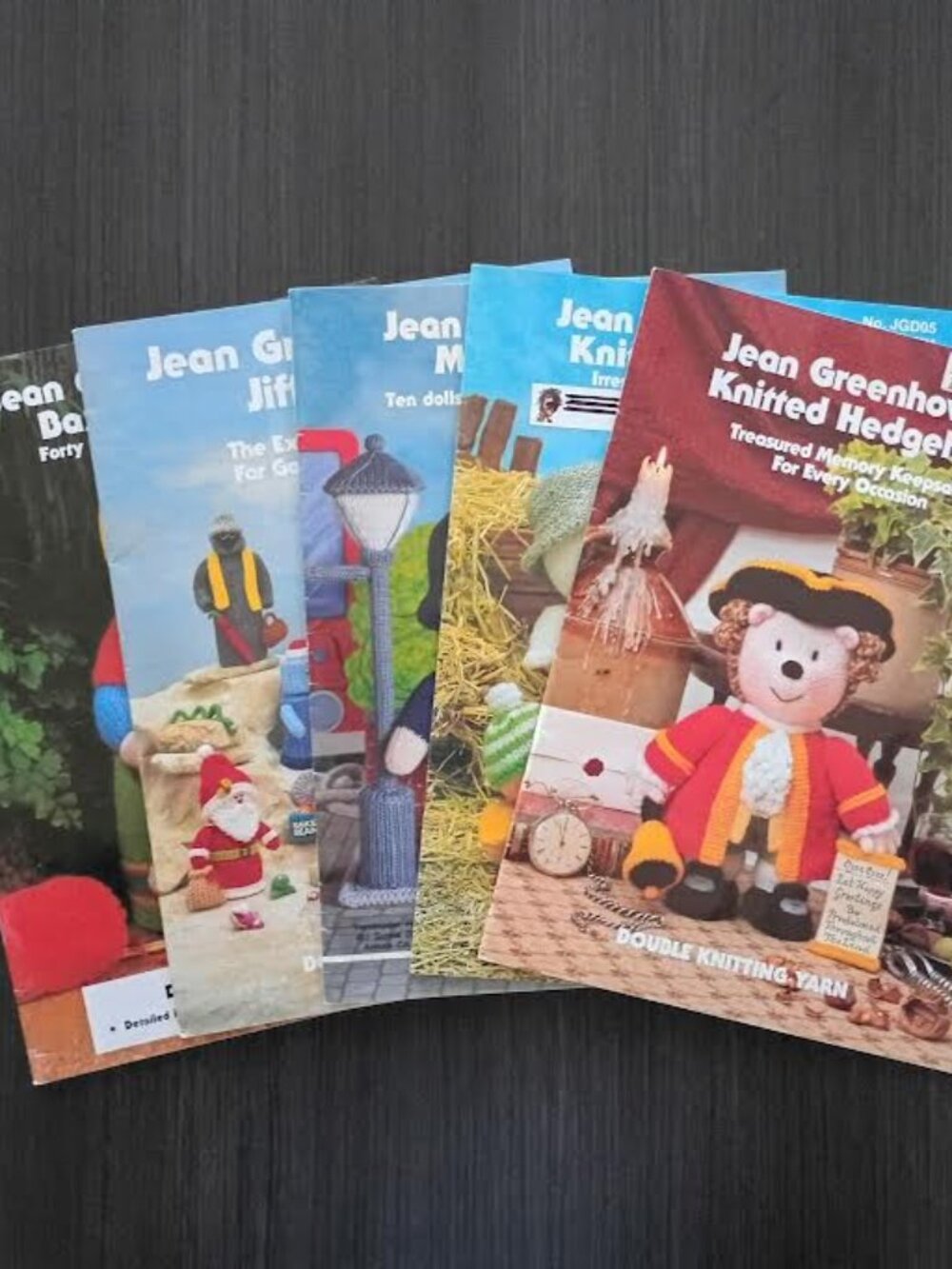 JEAN GREENHOWE'S BAZAAR KNITS MASCOT DOLLS HEDGEHOGS JIFFYKNITS ANIMALS BOOK LOT